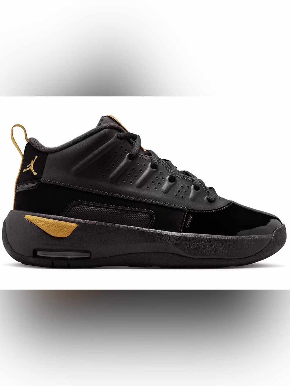 Jordan Max Aura 7 Black And Gold HQ2089-007 Size 6Y/ 7.5 Boys New No Box